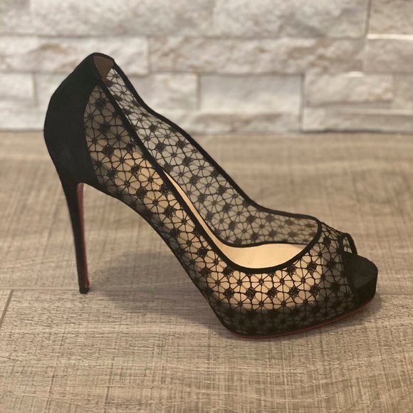 CHRISTIAN LOUBOUTIN - Very Lace Heels - SIZE 40 - Picture 5 of 10
